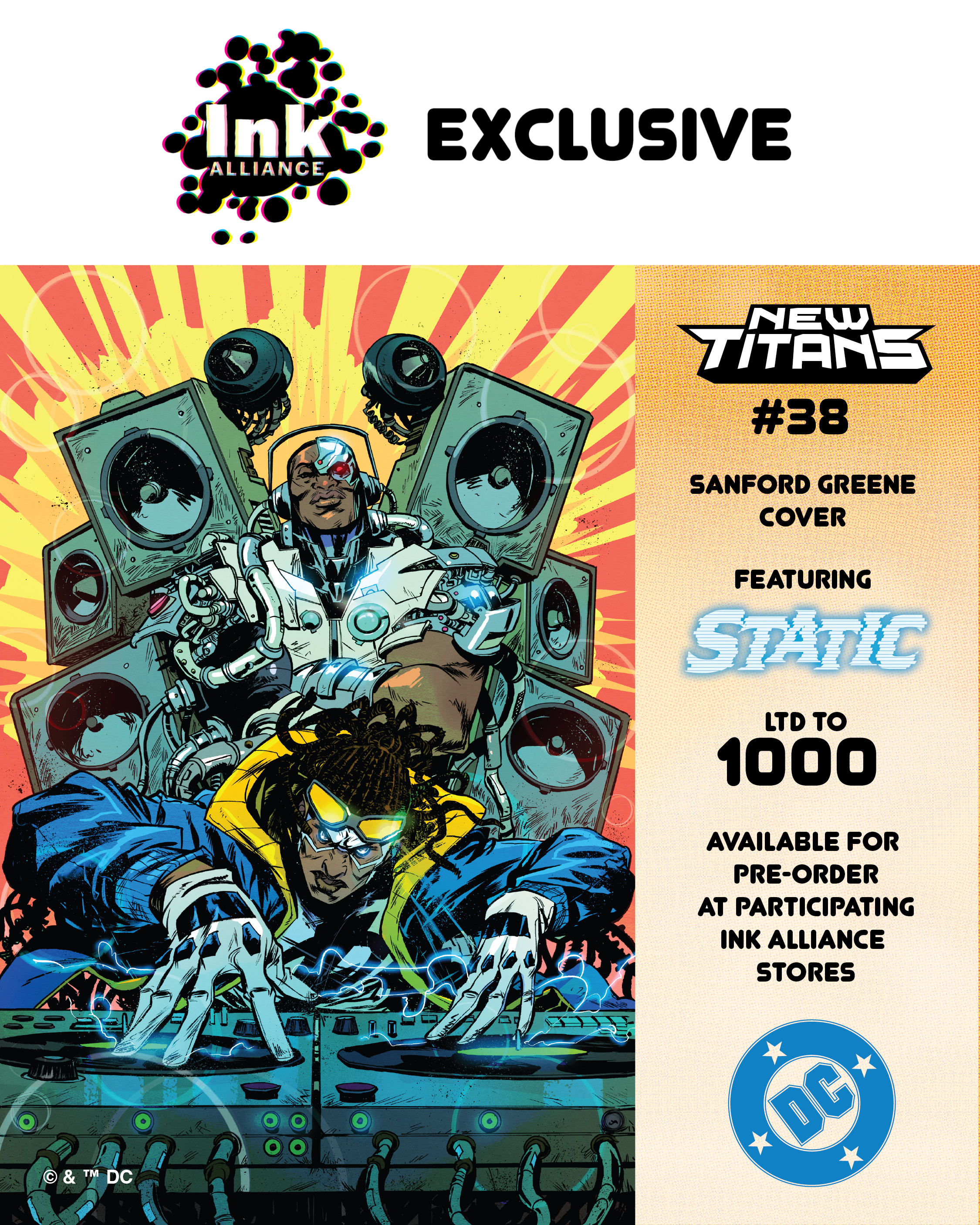 Titans #38, Sanford Greene Ink Alliance Exclusive Variant